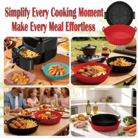 Doublure en silicone multicolore réutilisable pour friteuse à air, résistante à la chaleur, antiadhésive, pour panier de cuisson, idéale pour la remise des diplômes et la fête des pères