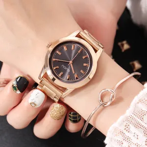 GUOU 6005 새로운 스타일 중국 숙녀 쿼츠 시계 comely 정품 가죽 스트랩 방수 캐릭터 학생 손목 시계