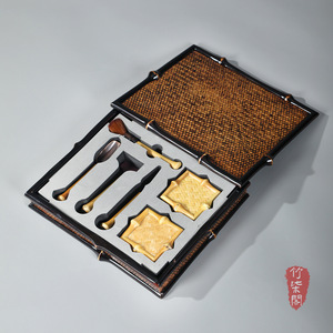 Bamboo <b>Tea</b> Scoop And Spoon <b>Set</b> Six Piece Traditional Chinese <b>Tea</b> Tools Eco Friendly Make <b>Tea</b> Gift Box - Product Image 1