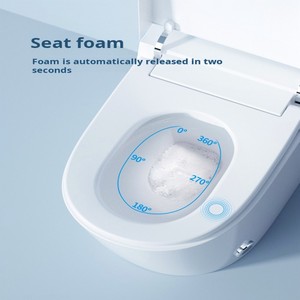 Smart One-Piece Toilet Automatic On/Off Foot Sensor Heated Seat Soft Close Rinse Dryer Built-In <strong>Bidet</strong>-Advanced Remote Control - Product Image 3