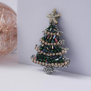 Broche <span class=keywords><strong>de</strong></span> Árbol <span class=keywords><strong>de</strong></span> Navidad con Pedrería 3D, <span class=keywords><strong>de</strong></span> Alta Calidad, Exquisito, para Abrigos - Product Image 4