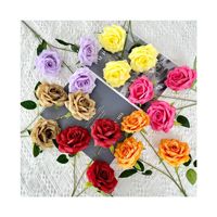 Fleurs artificielles en soie sérigraphiées OBM OEM ODM pour mariages romantiques, centres de table et décoration de salon