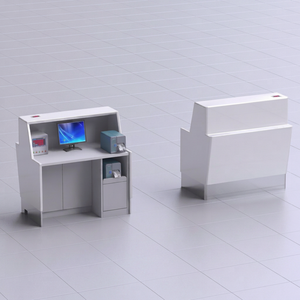 Mostrador de registro en el aeropuerto, mostrador de servicio de acero inoxidable, mostrador de registro en el terminal del aeropuerto para el manejo de billetes de pasajeros - Product Image 1