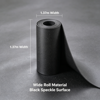 Rouleau de cuir synthétique noir en silicone durable, anti-rayures, au toucher doux, pour projets d'habillage et de décoration intérieurs