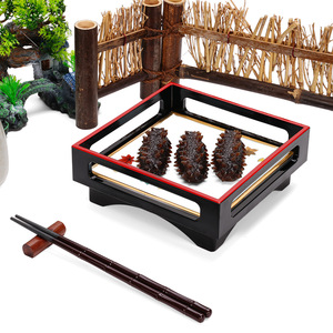 Service de table carré de style chinois avec motif floral pour la cuisine japonaise, plats de service pour les fêtes - Product Image 2