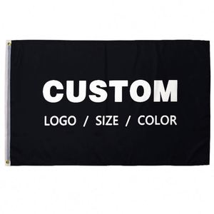 Drapeaux et bannières personnalisés noirs de qualité supérieure, vente en gros d'usine, tissu de qualité supérieure, n'importe quel logo, n'importe quel design, n'importe quelle taille - Product Image 4