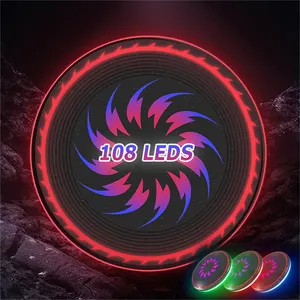 TOSY 180 LEDs logo personnalisé frisbee 175G en plein air pliable Sport Sport jouets plat ultime disque volant