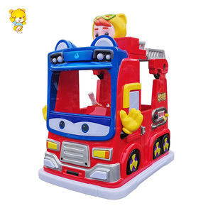 Bus scolaire de lutte contre l'incendie pour enfants, équipement d'amusement intérieur/extérieur, parc de jeux, utilisation en parc, voiture de conduite amusante, <span class=keywords><strong>2</strong></span> joueurs, rouge - Product Image 3