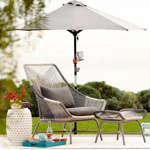 Nordico moderno divano <span class=keywords><strong>esterno</strong></span> <span class=keywords><strong>in</strong></span> <span class=keywords><strong>vimini</strong></span> Set tavolino comodo impermeabile per balcone giardino elegante cortile nordico - Product Image 3