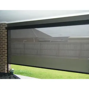 Gemotoriseerde Patio Elektrische Rolluiken Voor Buiten Patio Side Spoor Gemotoriseerde Huis Schermen Zip Screen Outdoor Jaloezieën