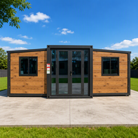 Maison conteneur extensible en bois naturel de 20 pieds, isolée et étanche, solution préfabriquée clé en main pour camp de construction et d'exploitation minière