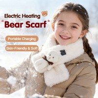 Bufanda Eléctrica Térmica para Niños, 3 Niveles de Calor, Felpa Suave, USB Portátil, Calentador de Cuello para Niños, Uso Diario en Invierno y Exteriores
