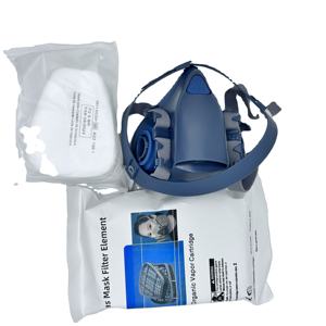 सिलिकॉन सामग्री 7502 आधा चेहरा गैस मास्क 7-टुकड़े श्वसन पूर्ण सेट पुनः प्रयोज्य गैस मास्क श्वसन - Product Image 1