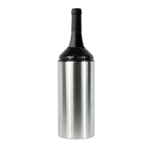 750ml Champagne&Wine Chiller Bucket Double Walled Vacuum Insulated Wine Bottle Insulator Stainless Steel With Tritan Plastic Adj