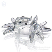 Mini sculptures de crabes en cristal C&H faites à la main, design personnalisé, haute qualité, en vrac, en promotion, pour la décoration intérieure