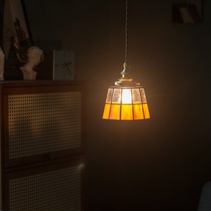 Lámpara colgante de cristal y latón estilo vintage, E26, un solo cabezal, redonda, dorada, para comedor, cafetería, bar, salón de té - Product Image 2