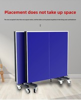 Table de ping-pong portable compacte pour la famille, utilisable en intérieur et en extérieur, pliable, gain de place, facile à installer, vente en gros