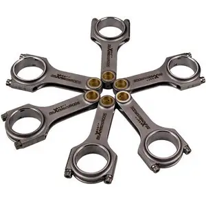 MaXpeeding rods 6PCS 4340 H Balken verbindungs stangen für BMW 328i 528i E36 E46 M52B28 Pleuel Bielle 135mm 48mm ARP 2000 Schrauben - Product Image 2