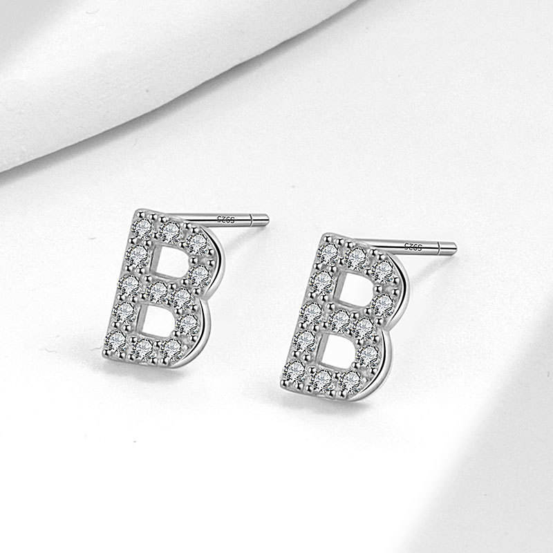 B, Rhodium Plated