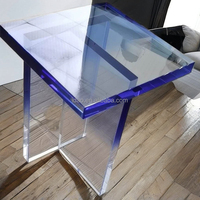 Mesa de escritorio de bloque acrílico moderna, muebles multiusos para sala de estar para uso doméstico, muebles acrílicos modernos
