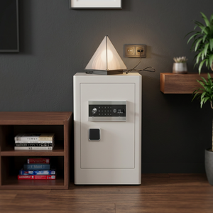 Coffre-fort de sécurité en acier robuste avec serrure biométrique avancée à double verrouillage par empreinte digitale et mot de passe - Product Image 1