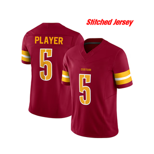 Maillots d'entraînement <span class=keywords><strong>de</strong></span> football américain pour hommes <span class=keywords><strong>de</strong></span> qualité supérieure - Évacuation <span class=keywords><strong>de</strong></span> l'humidité, séchage rapide, respirant, 100% numéros/noms imprimés sur les manches courtes - Product Image 1