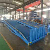 KONTY 6-15T Gudang Desain Baru Jembatan Pemuatan Hidrolik Bergerak untuk Truk, Ramp Dermaga Baja Karbon Shandong