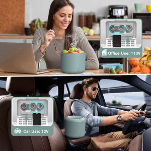 Boîte à lunch électrique Herrfilk, chauffe-aliments 80W, mini ronde, facile à transporter, Fiambrera Eléctrica, boîte à lunch électrique pour voiture, bureau - Product Image 5