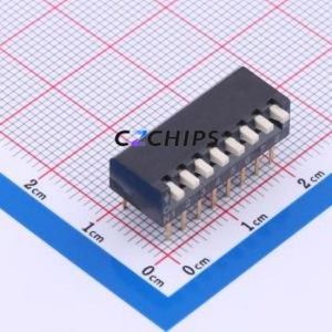 DSPV08LHGET DIP Switch Switch Piano Key Single Pole Single Throw 8 PC Pin - Product Image 1