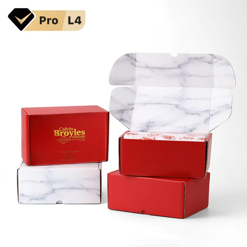 Kundenspezifisches farbiges Logo Versand-Mailer Verpackung Kosmetika Hautpflege Schmuck Geschenk Karton Boxen aus Kraftpapier gewellt