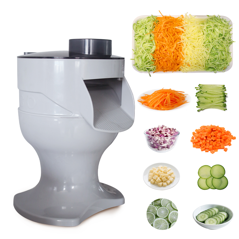 Commercial Portable Electric Vegetable Cutter Multifunction Food Processor Julienne Cube Shredder for Fruits & Vegetables