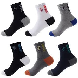 5 Pairs Fall Mens Sports Socks Summer Leisure Sweat Absorbent Comfortable Thin Breathable Basketball Meias EU 38-43