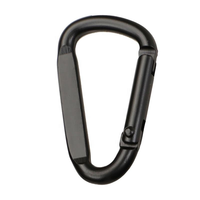 Mousqueton en aluminium de 4 cm (1,65 pouce) avec anneau en D, mousqueton à ressort et connecteur à finition électrolytique