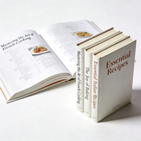 Impression en gros de livres de recettes pour restaurants, reliure cousue, longue durée de vie, livres de recettes personnalisés avec logo en relief, impression offset