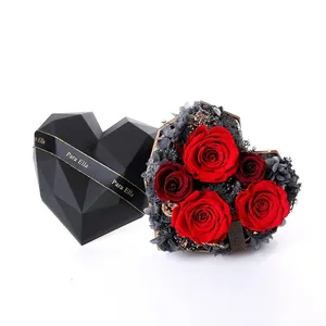 make a wish heart shape preserved red roses in box for valentine gift