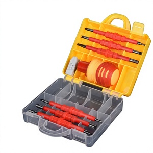 Juego de destornilladores de trinquete 14 en 1, estuche rígido de plástico, kit de herramientas de reparación de dispositivos electrónicos - Product Image 1