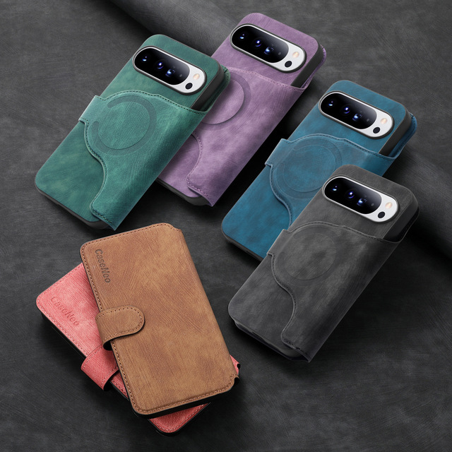 Luxury Magnetic PU Leather Flip Phone Case for Google 10 Pro Xl 9 8 7 6a Business Design Wallet Card Holder Phone Cover