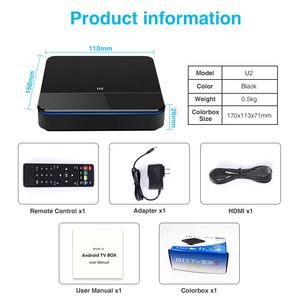 Quad Core con Wifi 4 <span class=keywords><strong>K</strong></span> <span class=keywords><strong>H</strong></span>.265 (HEVC) OTT Android TV receptor Android9.1 - Product Image 3