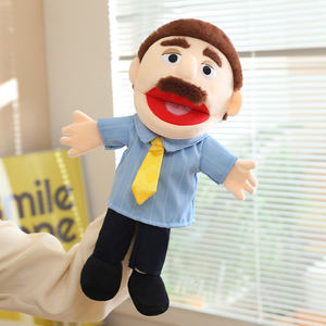 Marionnette de main en peluche douce pour enfants, prix d'usine, pour l'apprentissage précoce, poupée en peluche de famille de dessins animés - Product Image 6