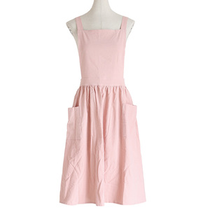 Diseño de moda <span class=keywords><strong>Delantal</strong></span> de jardín blanco Puede ser logotipo <span class=keywords><strong>personalizado</strong></span> <span class=keywords><strong>Delantal</strong></span> de chef maestro <span class=keywords><strong>Delantal</strong></span> de lino de algodón suave rosa - Product Image 1