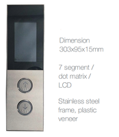 Boîtier mural inférieur pour ascenseur LOP en acrylique et acier inoxydable brossé 304, personnalisable, avec affichage LCD/matriciel, pour usage hôtelier G140
