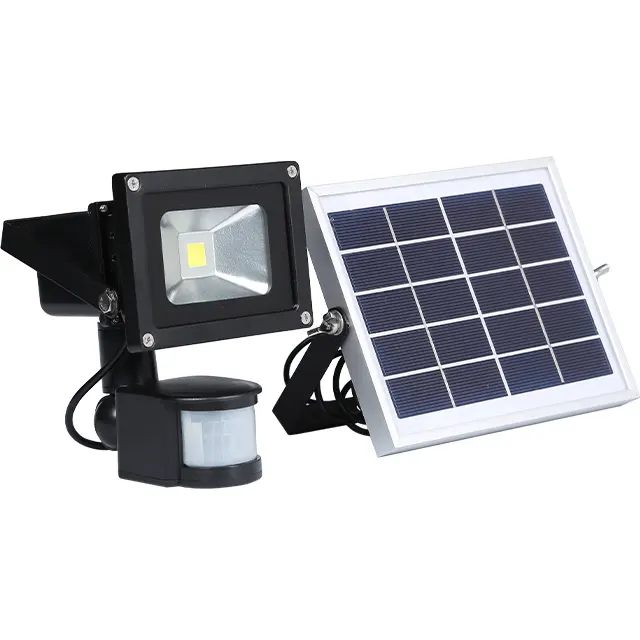 Outdoor Ip65 Waterdichte Led Zonne-Schijnwerper 10W 20W 30W 50W Cob Zonne-Batterij Schijnwerper Met Bewegingssensor