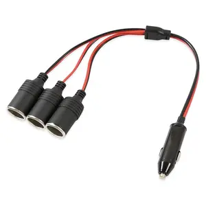 1 ila 3 araç çakmak soket Splitter adaptörü 12V 24V güç şarj 3 yollu dişi soket fiş konnektörü adaptörü