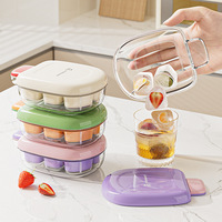 Bac à glaçons en plastique écologique Moule à glaçons fait maison à libération facile Boîte à glaçons congelée pressée de qualité alimentaire