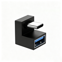 Adaptateur USB-C vers USB 3.1 en forme de U, 10 Gbit/s, Type C mâle vers USB 3.1 femelle, grand angle 180° °   Connecteur d'angle