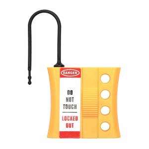 Lucchetto di Sicurezza in Plastica Non Conduttiva, Anello in Nylon da 3mm, 4 Fori, Corpo in ABS, Isolamento di Sicurezza LOTO, Prevenzione Uso Non Autorizzato - Product Image 1