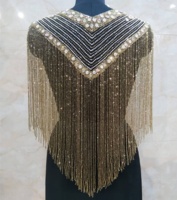 Ponchos/Capes Elegantes Hechos a Mano con Cuentas Vintage, Bordados con Lentejuelas, Color Personalizable, Malla Transpirable, Ecológicos, ODM, Tallas Grandes