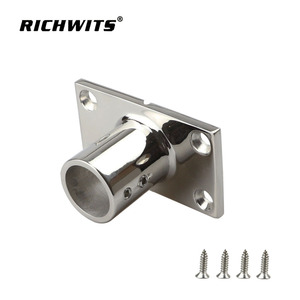 RICHWITS Stainless Steel 90 Degree Square Tube Mount <b>Bracket</b> For Marine Hardware Yacht Railing Base - Product Image 5