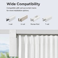 Rail de rideau motorisé intelligent Alexa, compatible Tuya/Google Home, système motorisé moderne pour la maison