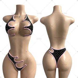 Giới tinh hoa sẵn sàng để tàu Chất lượng cao Kim Cương kỳ lạ dancewear vũ nữ Thoát y trang phục kỳ lạ dancewear bodysuit bikini đồ lót trang phục - Product Image 3